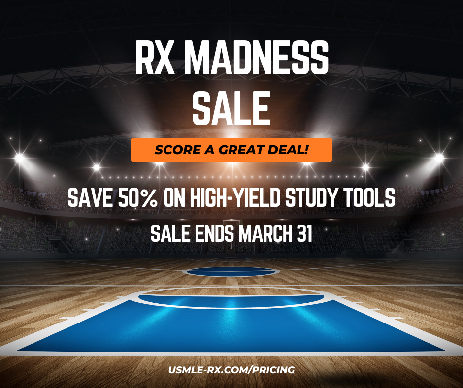 Promotional Image for the Rx Madness 50% off sale