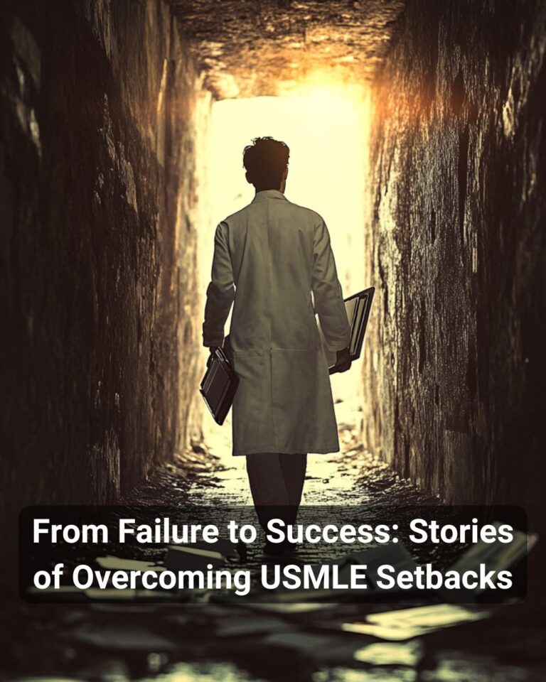 Enjoy stories that feature failure to success and overcoming USMLE preparation setbacks.